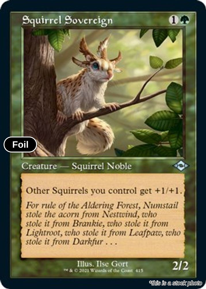 Squirrel Sovereign (Retro Frame) (Foil Etched)