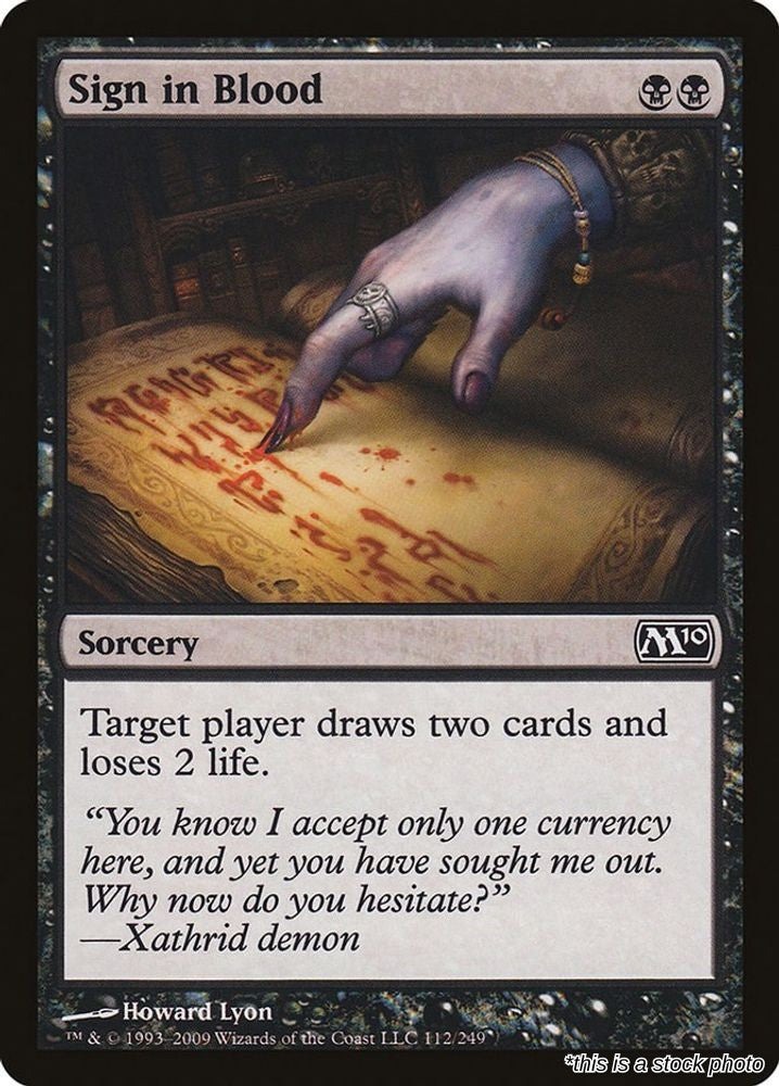 Sign in Blood