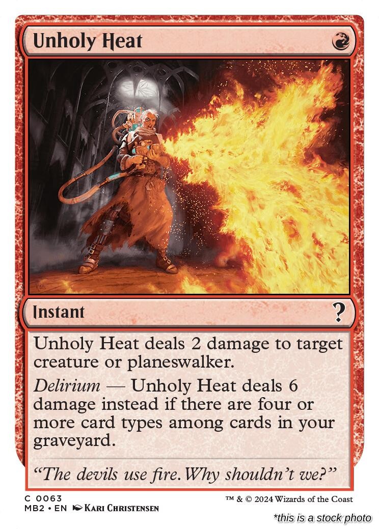 Unholy Heat (White Border)
