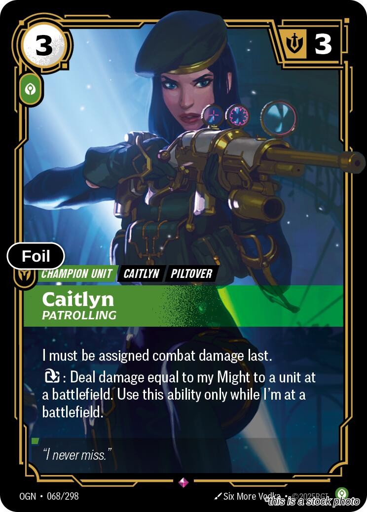 Caitlyn, Patrolling