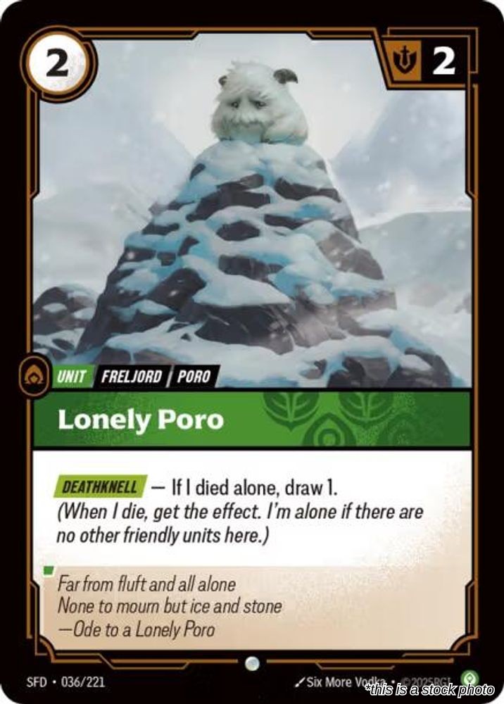 Lonely Poro