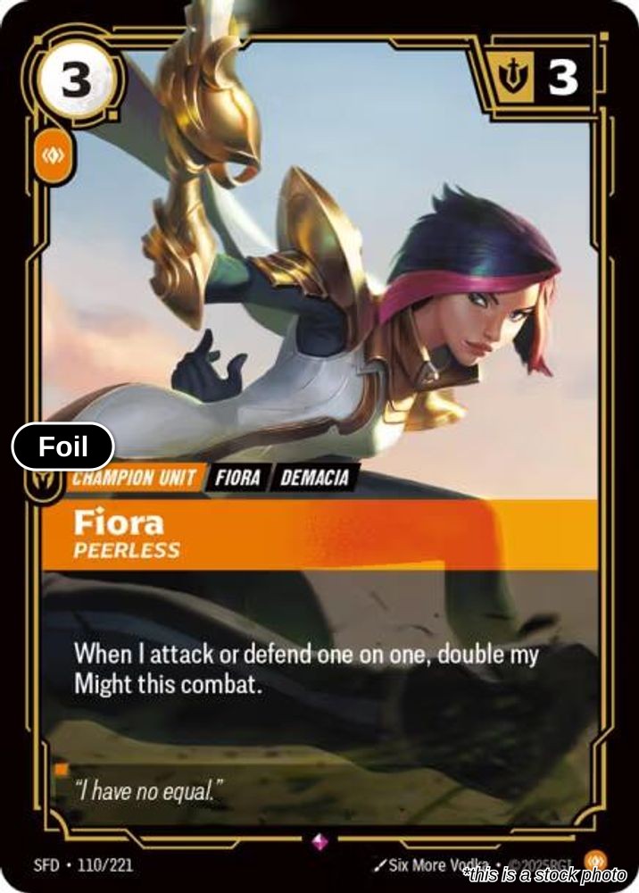Fiora, Peerless