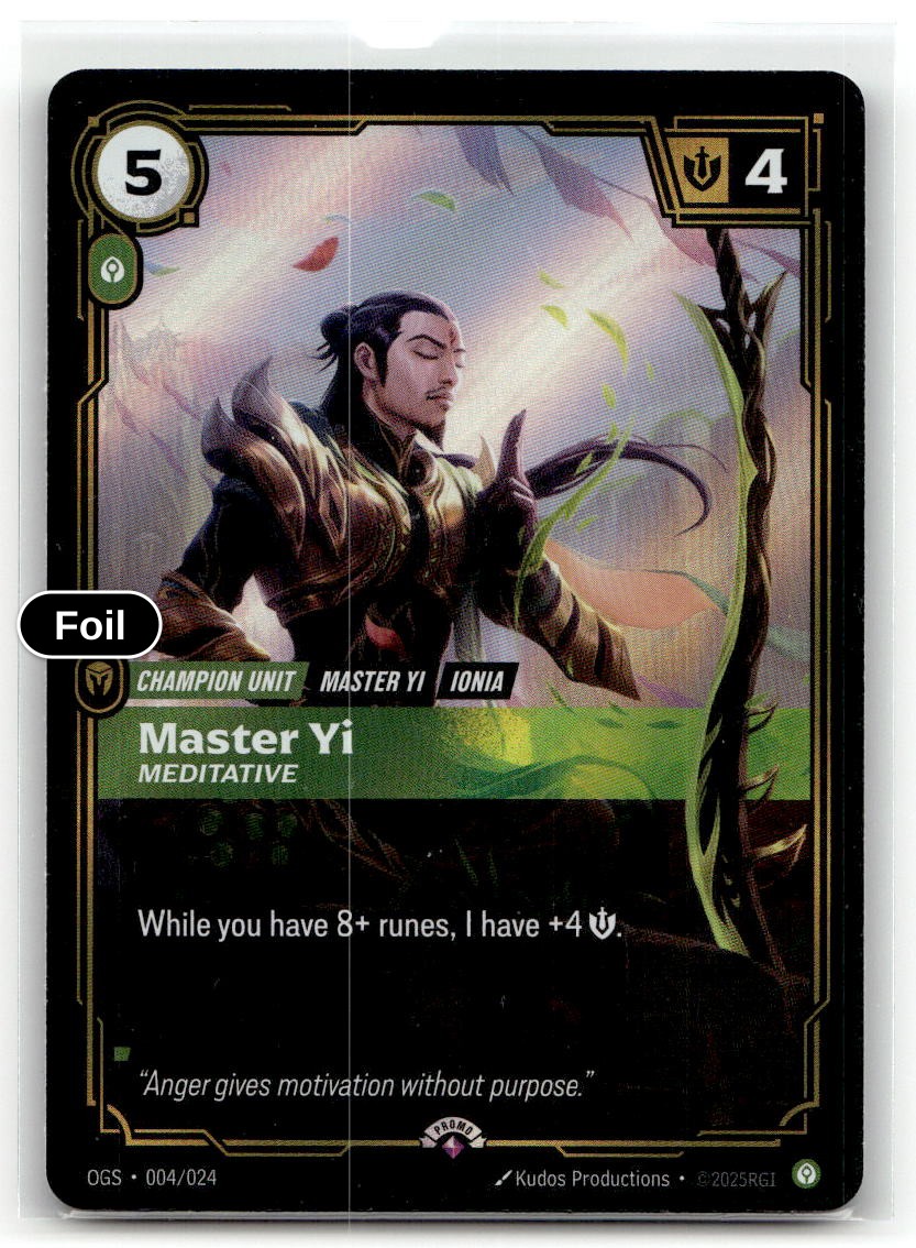 Master Yi, Meditative