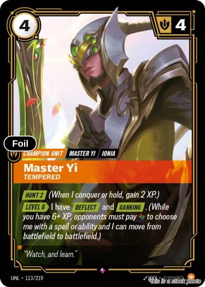 Master Yi, Tempered