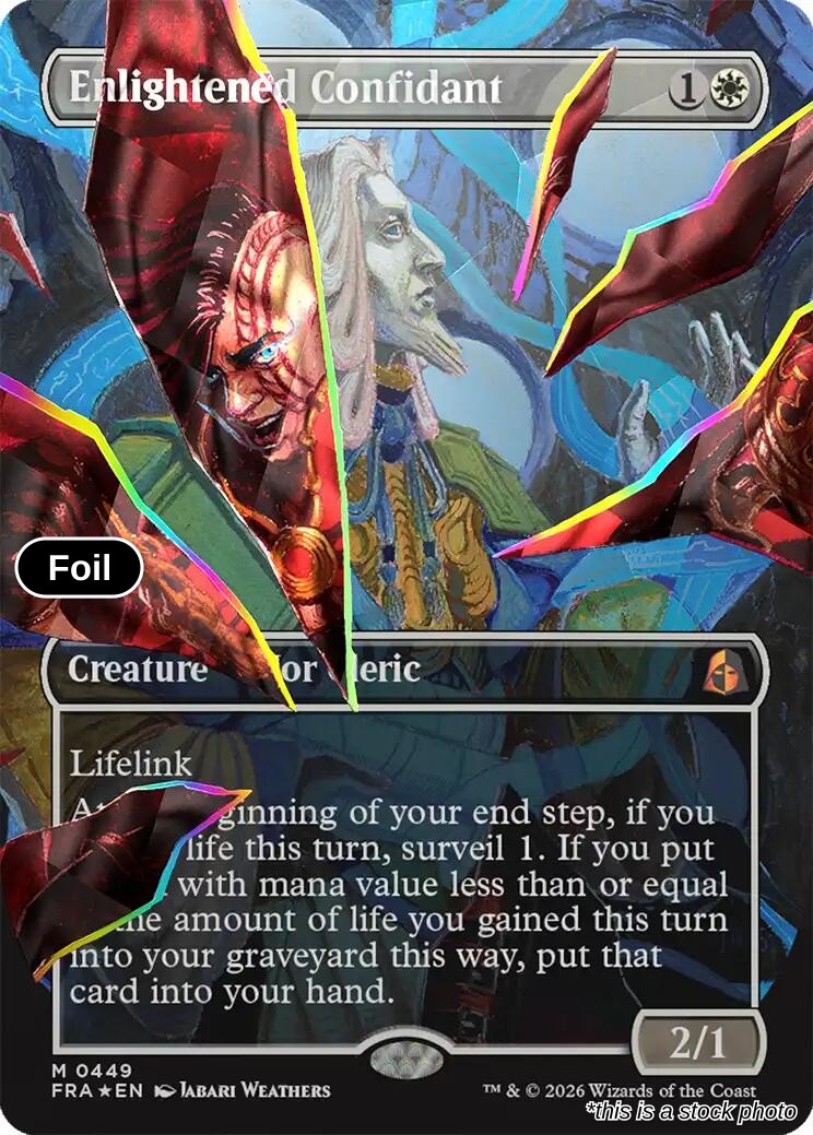 Enlightened Confidant (Borderless) (Facet Foil) (0449)